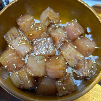 マグロだけの手抜きですがすごく美味しかったです！！